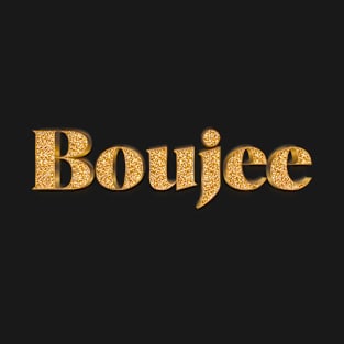 Elegant 'Boujee' in Premium Gold Typography T-Shirt