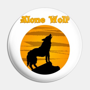 Alone wolf Pin