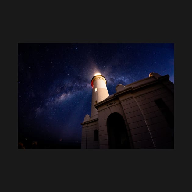 Milky Way over lighthouse by dags