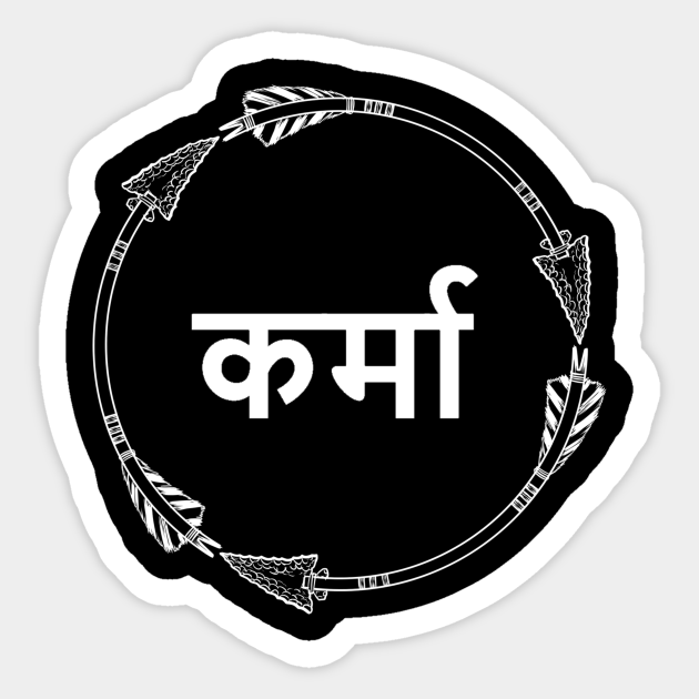 Karma In Hindi Cycle Of Life Spirituality Hindu Dharma Karma Sticker Teepublic Karma is generally understood as destination, but it actually means action. karma in hindi cycle of life spirituality hindu dharma