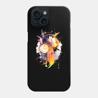 Abstract Clock Art: A Dreamlike Fusion of Reality & Fantasy in a Concert Poster Style Phone Case