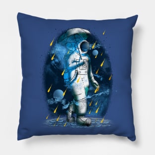 Astronaut In Meteor Shower Pillow