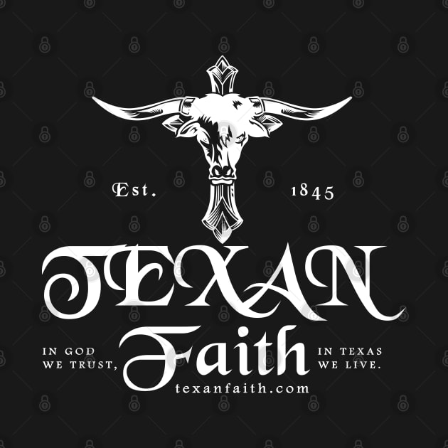 Texan Faith - HornCross Cross white by texan faith