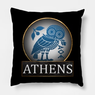 Ancient Athens Athenian Owl Symbol of Athena Pillow