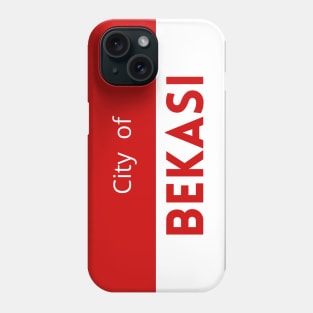 City of Bekasi in Indonesia Flag Colors Phone Case