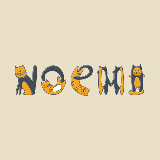 Noemi | Girl Name | Cat Lover | Cat Illustration T-Shirt