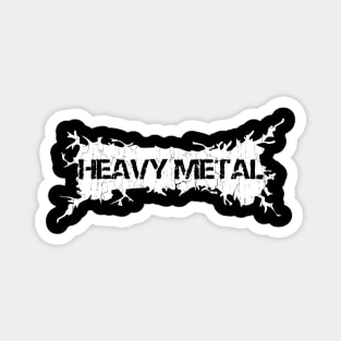 White Distressed - Heavy metal Magnet