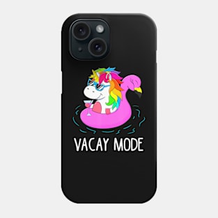 Vacay Mode Cute Unicorn Funny Family Vacation Gift Kids Girl Phone Case