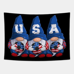 USA Flag American Soccer 2022 Pride Proud Support Squad Tapestry