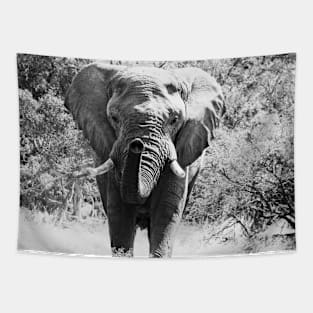 Elephant (Monochrome) Tapestry