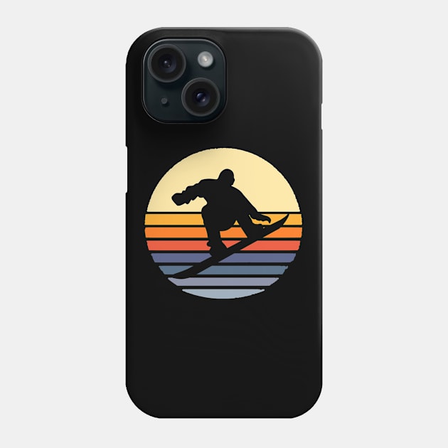 Retro Snowboard Phone Case by funkyteesfunny