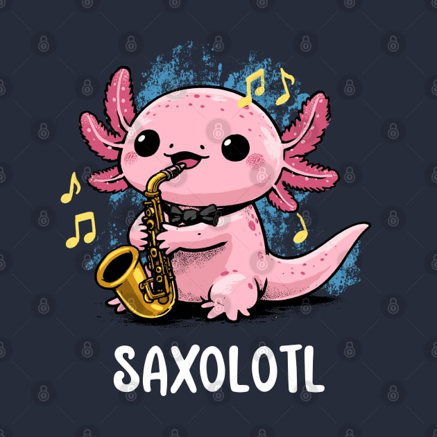 Saxy Axolotl by GoshWow 