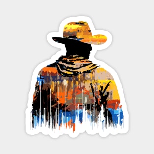 American Cowboy Western Country Tradition Culture Abstract Magnet