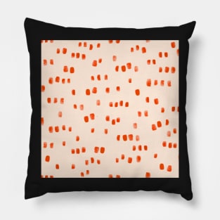 Watercolour mod abstract orange raindrops Pillow