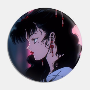 Anime Girl - Fem - 90s Cartoon Style - AI Pin