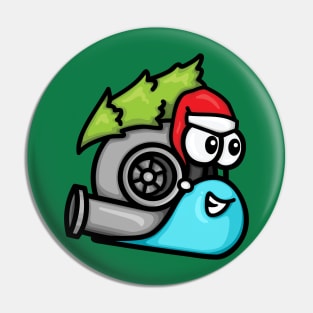 Turbo Snail - Christmas Tree Hauler (blue) Pin