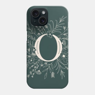 Botanical Letter O (Forest Green) Phone Case