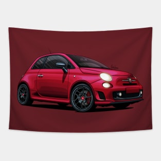 Abarth 595 Competizione Red - Illustration Tapestry