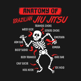 Jiu Jitsu BJJ Brazilian Art Material Sports Lover Skeleton T-Shirt