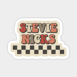 Stevie Nicks Checkered Retro Groovy Style Magnet