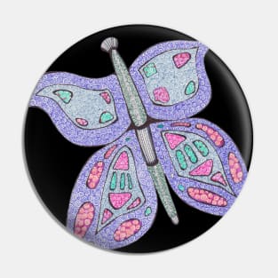 Butterfly Spiral Design Pin