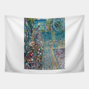 GARDEN,HOUSE and SWIMMING POOL Tapestry