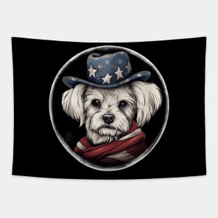 Maltese 4th of July Tapestry