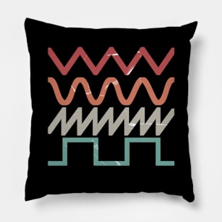 SYNTHESIZER WAVEFORMS #7 FATWAVES COLOR Pillow