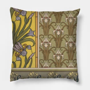 Art Nouveau Botanical Patterns Pillow