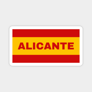 Alicante City in Spanish Flag Colors Magnet