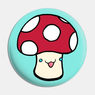 Smiling Mushroom Pin