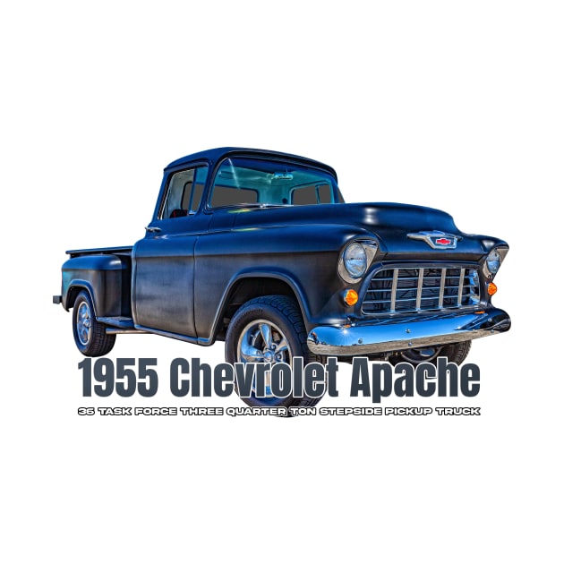 1955 Chevrolet Apache 36 Task Force Three Quarter Ton Stepside Pickup Truck by Gestalt Imagery