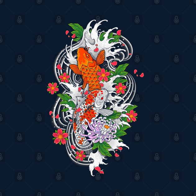 Koi Fish Pond by Prajoedi