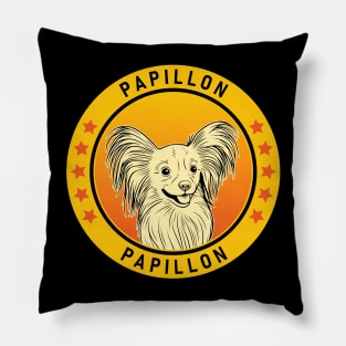 Papillon Dog Portrait Pillow