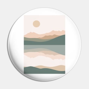 Snowdonia Mountains Minimalist Landscape Pin