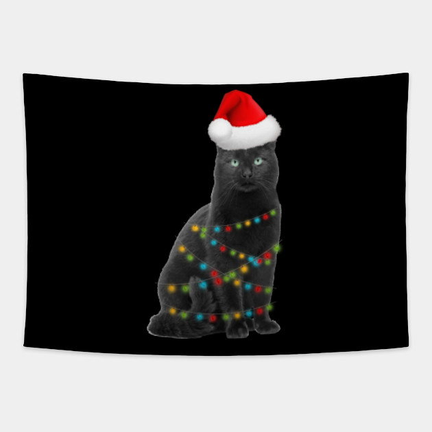 Black Cat Christmas Light Funny Cat Lovers Christmas Gift Black