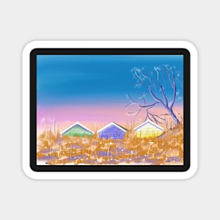 Beach Huts Magnet