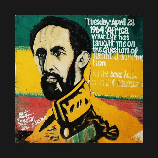 Haile Selassie Painted Sign by LionTuff79