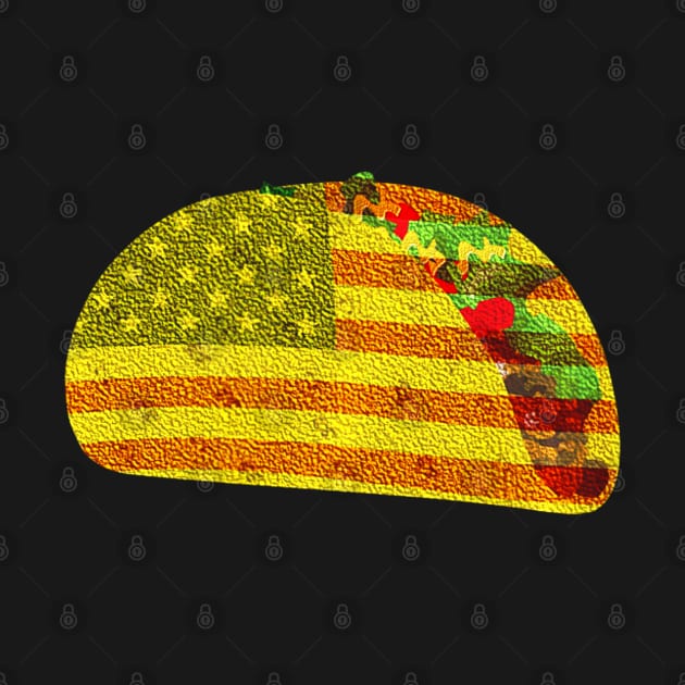 Patriotic Taco Lover USA American Flag Funny 4th of July by CovidStore