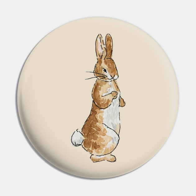 Bunny Pin by KatieWellsIllustration1