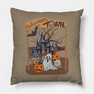 Halloween Town's Haunted Mansion Pillow