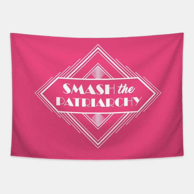 Art Deco Smash the Patriarchy Tapestry by Zap Studios