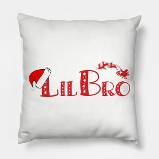 Christmas Family Name "Lil Bro" Photo Design Shirt Pillow