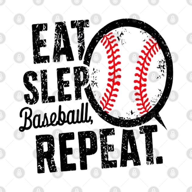 Eat Sleep Baseball Repeat Funny Baseball Player by justingreen