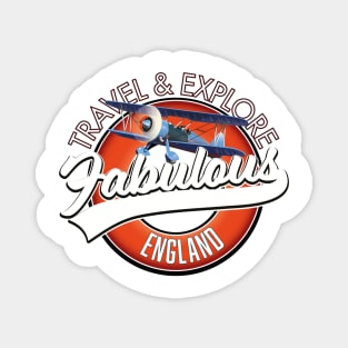 Travel explore fabulous England logo Magnet