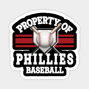 Proud Name Phillies Graphic Property Vintage Baseball Magnet