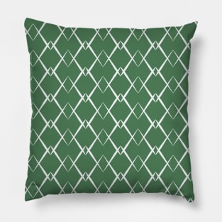 Double ZigZag From Green and Dusty Blue Abstract Collection Pillow