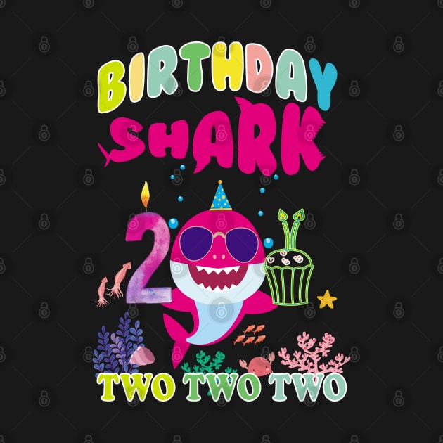 2nd Birthday Shark girl birthday Party Gifts for Kids by zrika