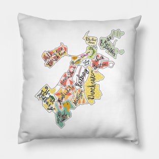 map of boston, mass Pillow