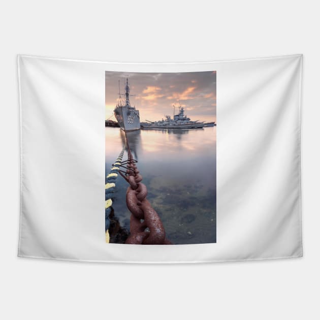 Battleship Cove Tapestry by jswolfphoto